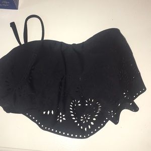 Strapless black xhilaration swimsuit top